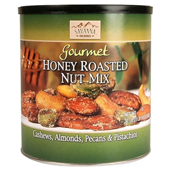 Savanna Orchards Gourmet Honey Roasted Nut Mix with Pistachios honey roasted, honey,roasted 1 Ounce