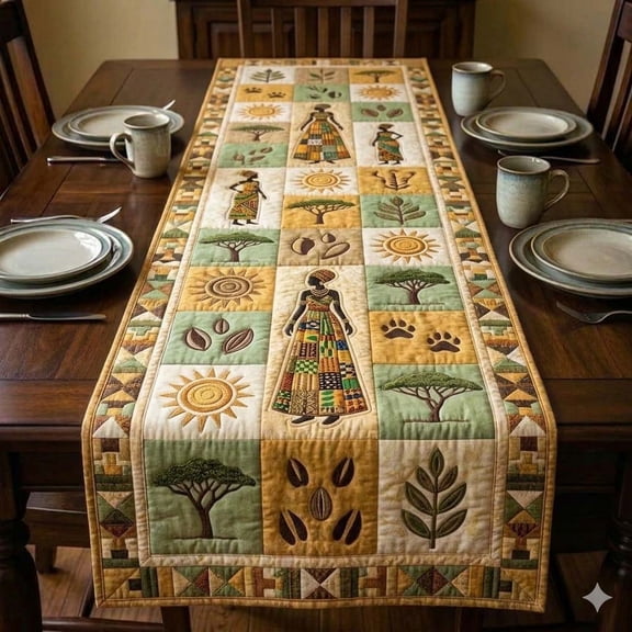 Savanna Spirit Quilted Table Runner