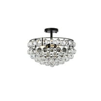 Savannah 16 inch flush mount in black