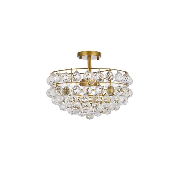 Savannah 16 inch flush mount in brass