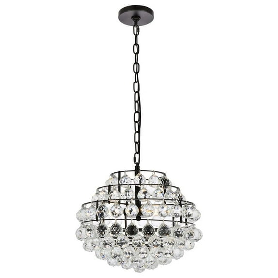 Savannah 16 inch pendant in black