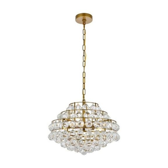 Savannah 18 inch pendant in brass