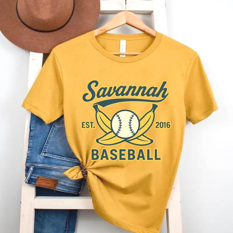 Savannah Baseball T-shirt, Vintage Soft Tee, Shirt, Banana fan gift, Summer Sports Top TH150545