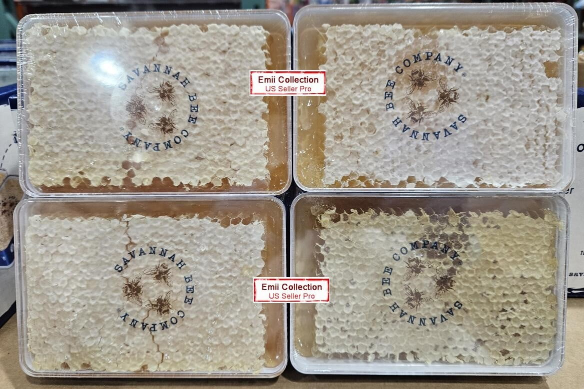 Savannah Bee Company HoneyComb 2 Boxes 24.6oz 697g (2 Packs/4 Boxes ...