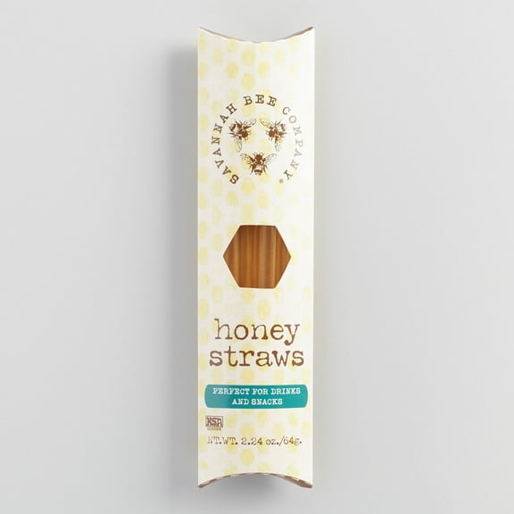 Savannah Bee Honey Straw 2.4 oz Pack of 2