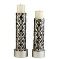 thumbnail image 1 of Savannah Chestnut Candleholder Set (Set Of 2 - 14" & 16"H), 1 of 1