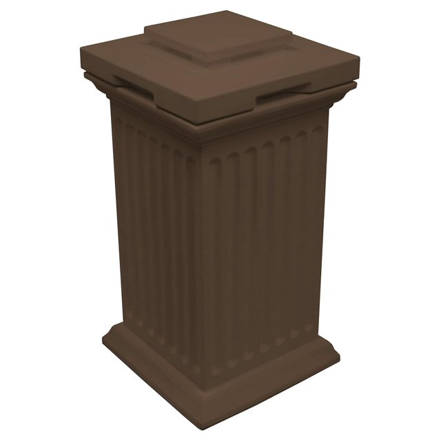 Savannah Column Storage and Waste Bin Oak