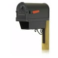 thumbnail image 1 of Special Lite Products TC-BWN-FS-2014-BLK Savannah Curbside Mailbox with  s Paper Tube & Baldwin Front Single Mailbox Mounting Bracket - Black, 1 of 4