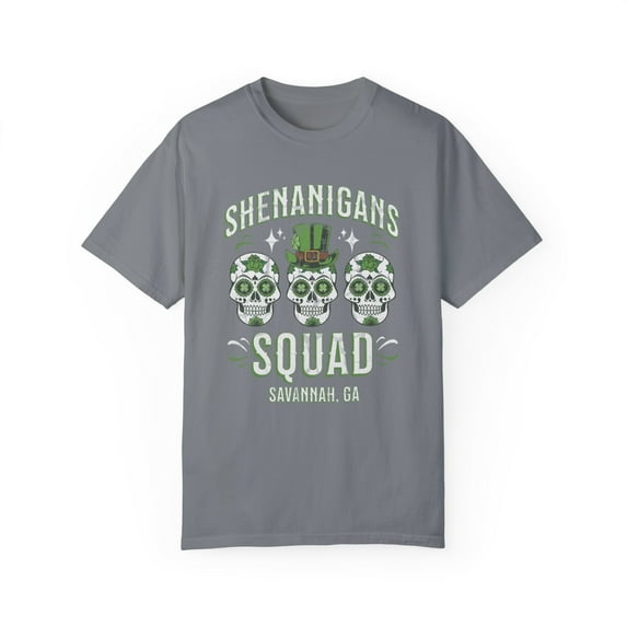 Savannah GA Shenanigans Squad St. Patrick's Day Unisex Comfort Colors Shirt