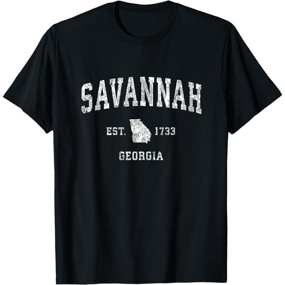 Savannah Georgia GA Vintage Athletic Sports Design T-Shirt mens t shirt,black,women,funny,misfits,men,journey,t-shirt