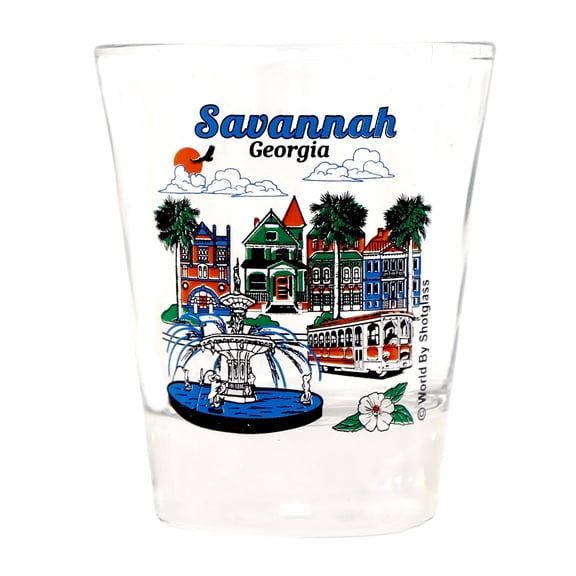 Savannah Georgia Houses Shot Glass