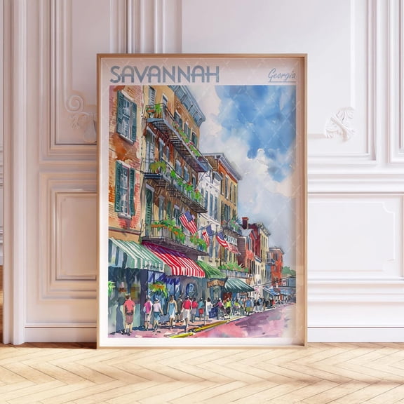 Savannah Georgia Travel Unframed Paper Print