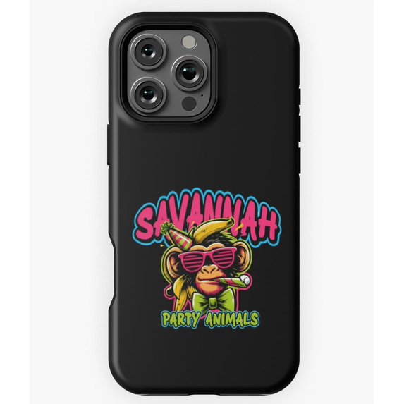 Savannah Party Animals Funny Baseball N7288 Phone Case for iPhone 17 16 15 14 13 12 11 Pro Max