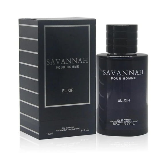 Savannah Pour Homme Elixir Eau de Parfum Spray for Men, 3.4 oz / 100 ml – Long Lasting Fragrance – Authentic – New Sealed Box – Sophisticated Scent for Him