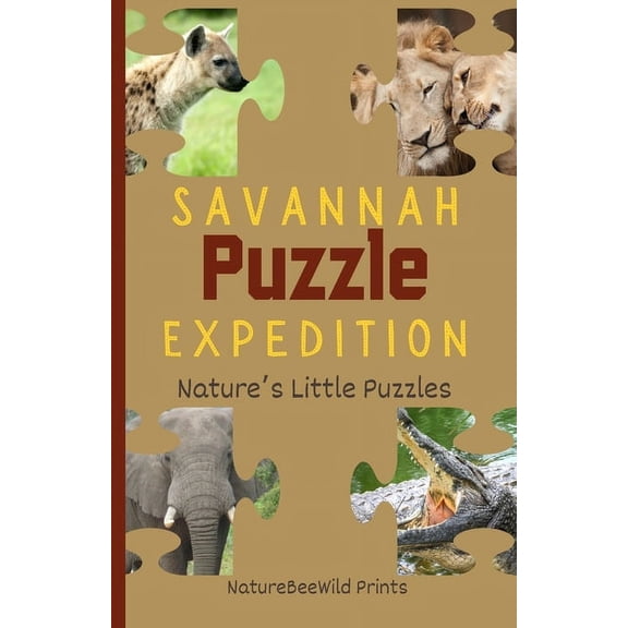 Savannah Puzzle Expedition: A Fun Animal Guessing Game For Kids, (Paperback)