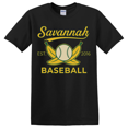 thumbnail image 1 of Savannah Retro Baseball Vintage Banana Sports Graphic Classic Ball Top Old Style T-shirt, 1 of 5