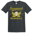thumbnail image 1 of Savannah Retro Baseball Vintage Banana Sports Graphic Classic Ball Top Old Style T-shirt, 1 of 5