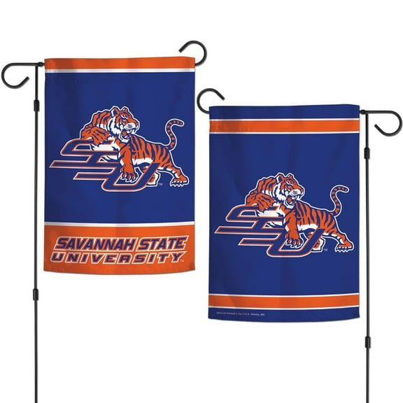 Savannah State Tigers 12.5 x 18" Double Sided Yard and Garden College Banner Flag Is Printed in the USA