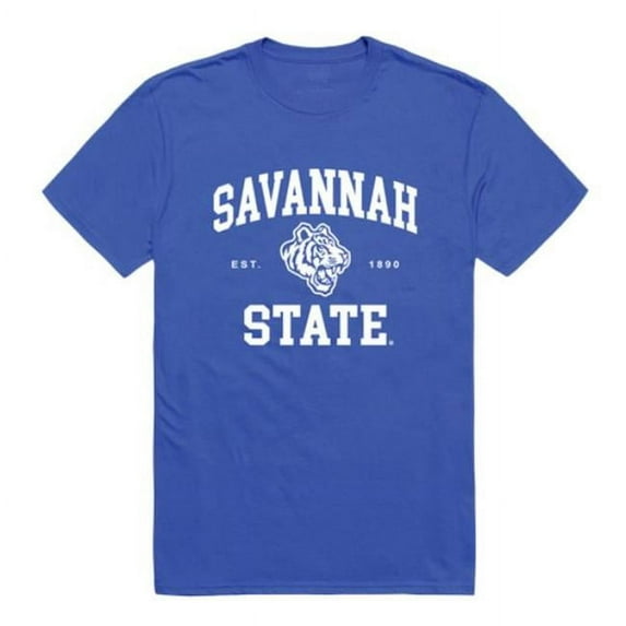 Savannah State University Tigers Seal College T-Shirt, Royal - Medium