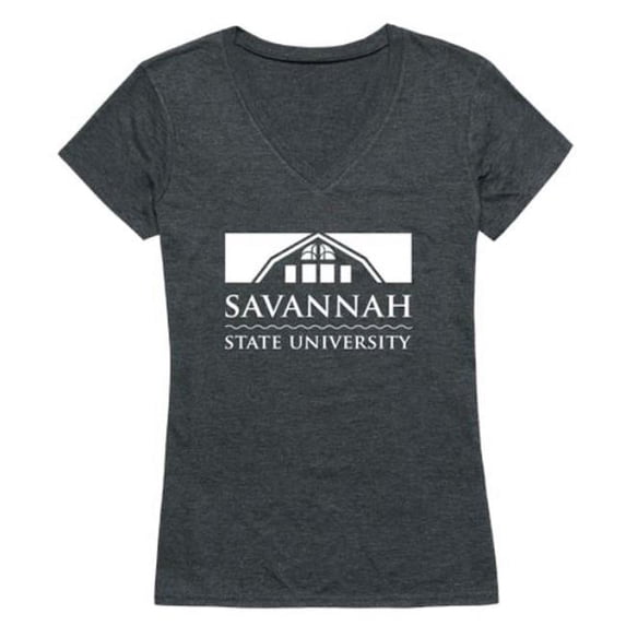 Savannah State University Tigers Women Institutional T-Shirt, Heather Charcoal - Medium