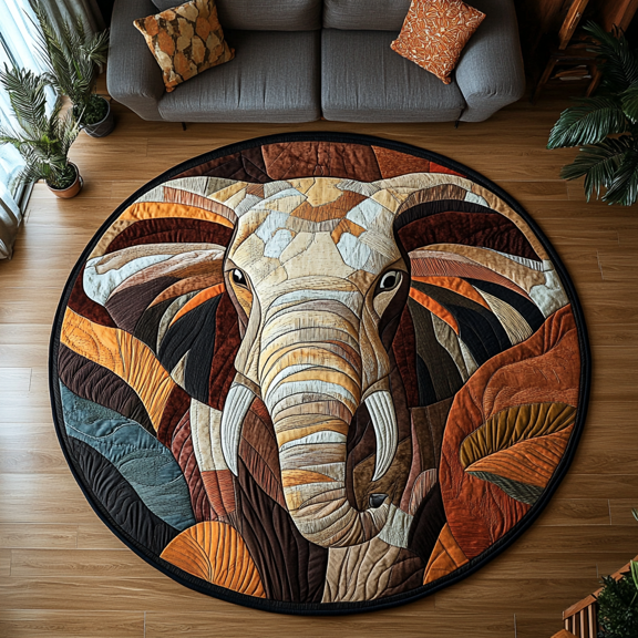 Savannah Stomp 3D All Over Printed Quilted Round Mat BTO11090230