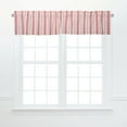 thumbnail image 1 of Savannah Stripe Red 100% Cotton Set of 2 Window Valances 15" x 72", 1 of 3