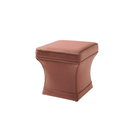 Savannah Traditional Pedestal Ottoman, Orange