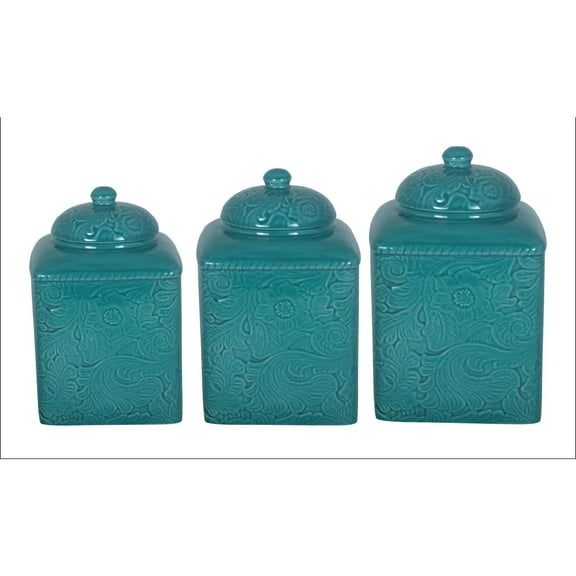 Savannah Turquoise Southwestern Canister Set - Southwestern Decor