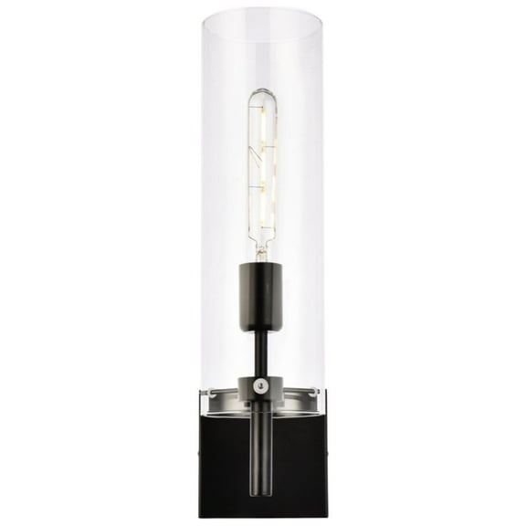 Savant 1 light black wall sconce