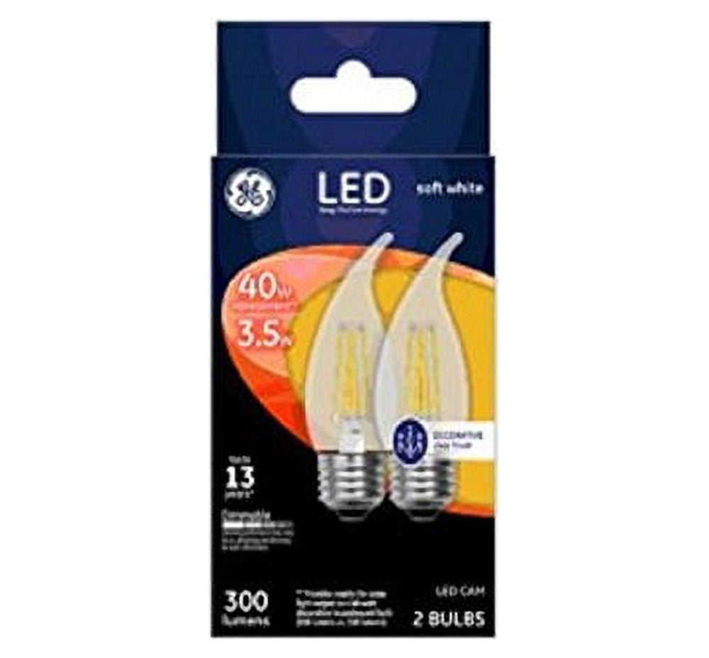 Savant 23155 GE LED Decorative Light Bulbs 40 Watt Replacement Small Base 2 Pack