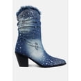thumbnail image 1 of Savant Diamante  Rhinestones Denim Boots, 1 of 10