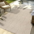 thumbnail image 1 of Savara Nima Indoor/ Outdoor Polypropylene Beige Flat Weave Area Rug, 8x10, 1 of 6