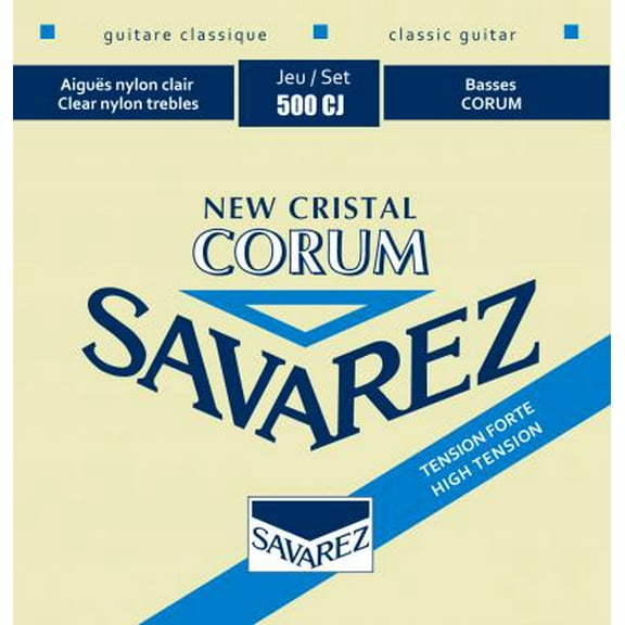Savarez 500CJ Cristal Trebles Corum Basses High-Tension Nylon Guitar String Set