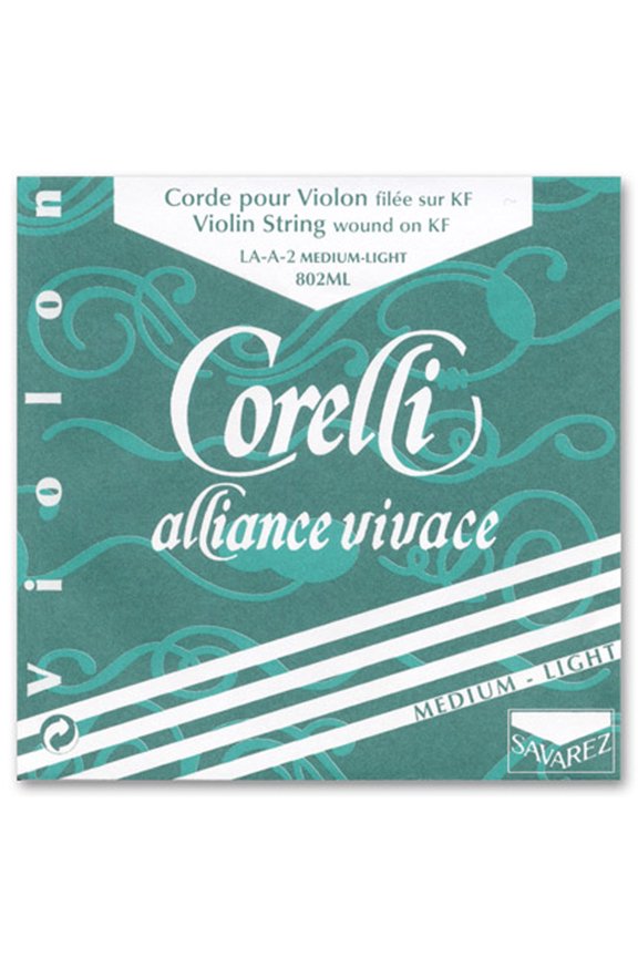 Corelli Alliance Vivace, Violin A String, (Synthetic/Aluminum), 4/4, Light
