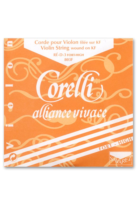 Corelli Alliance Vivace, Violin D String, (Synthetic/Silver-Aluminum), 4/4, Forte