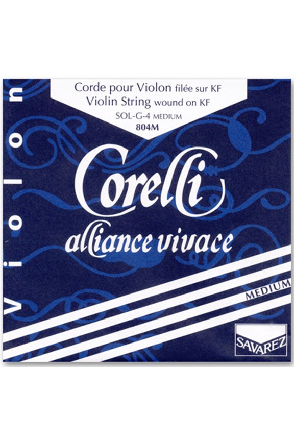 Corelli Alliance Vivace, Violin G String, (Synthetic/Silver), 4/4, Medium
