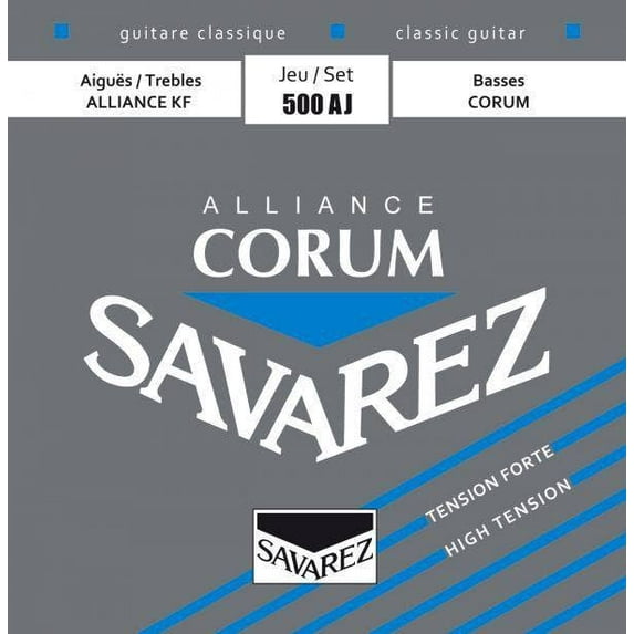 Savarez 500AJ Alliance Trebles Corum Basses High Tension Nylon Guitar String Set