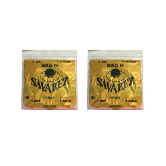 Savarez Guitar Strings 2-Packs Normal Tension Nylon 520R Red Card