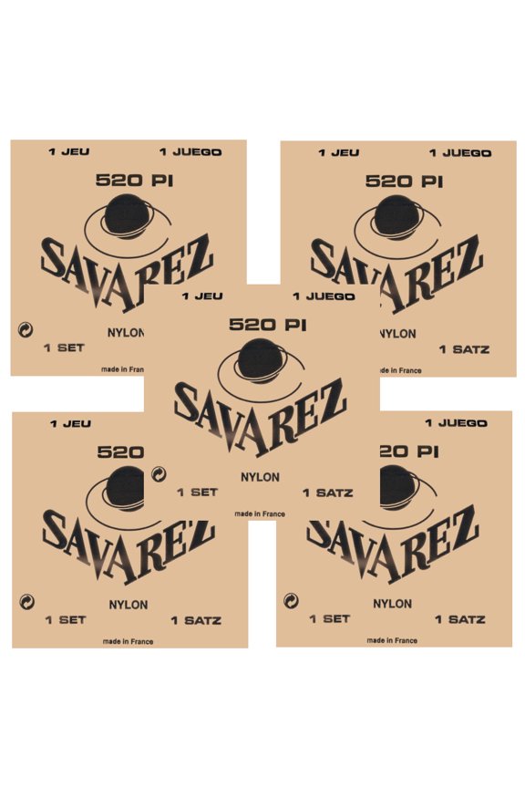 Guitar Strings 5-Packs Nylon 520P1 Red Card