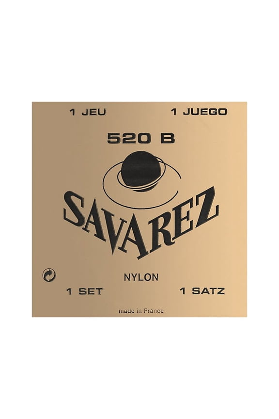 520B White Card Rectified Nylons Traditional Basses Low Tension Nylon Guitar String Set