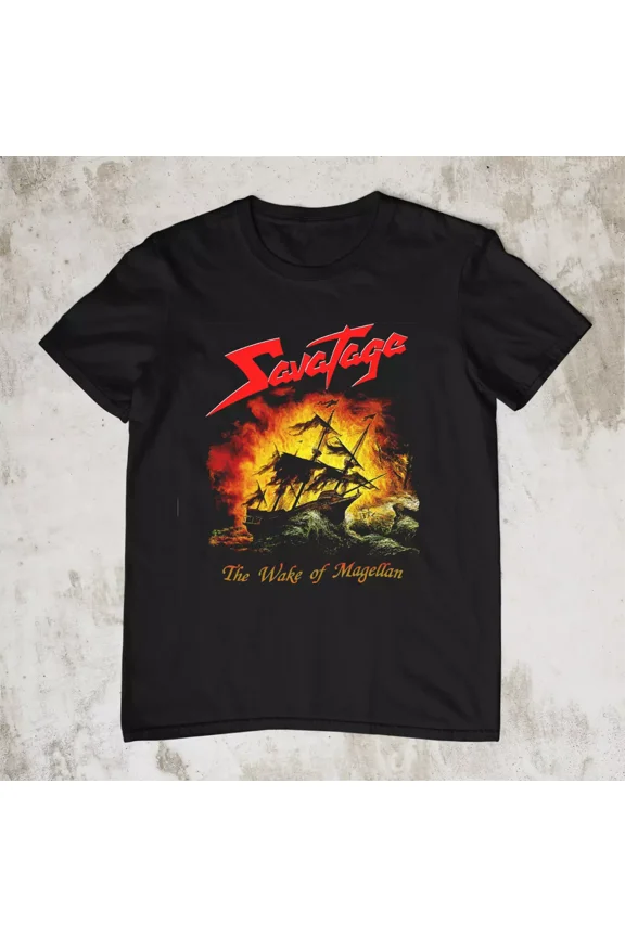 Savatage Wake of Magellan Album Music Band Retro Fan Tee Unisex T-Shirt up to size 5XL