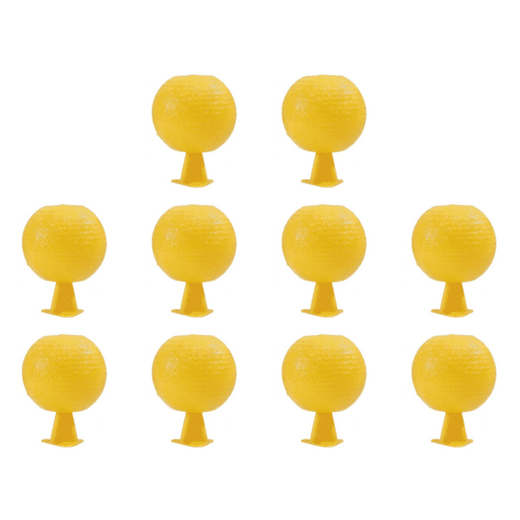 10Pcs Fruit Fly Traps Ball, Citrus Shaped Fruit Fly Traps, Flying Insects Ball for Indoor Outdoor House Kitchen Plants Trees Flying Insects (3.2 inch)