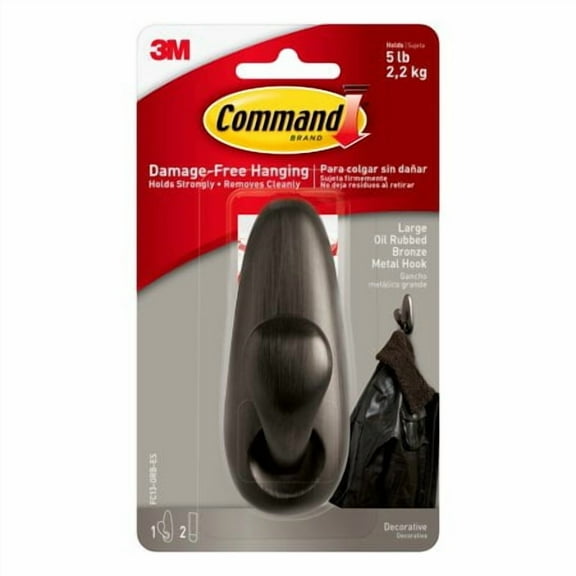 Save 20% on Command Large Forever Classic Hook, Oil Rubbed Bronze, 1 Hook, 2 Strips (3 Pack Bundle)