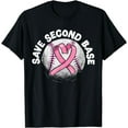 thumbnail image 1 of Save 2nd Base Baseball Player Breast Cancer Awareness T-Shirt, 1 of 3