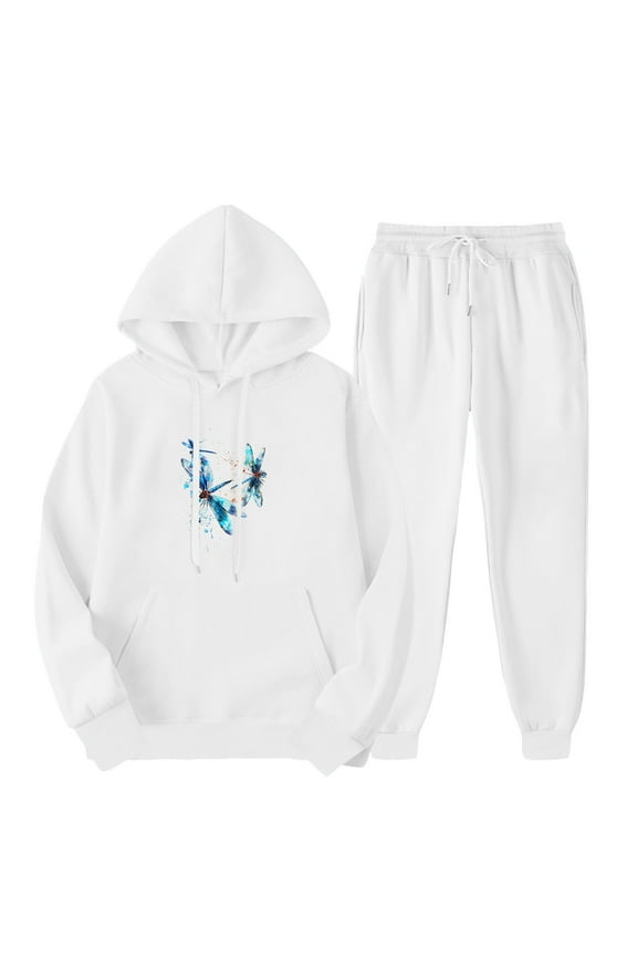 Save up to 50% Outfits Men's And Women's Sports Tracksuits Long Sleeve Pullover Hoodies Sweatshirt Loose Coat And Sweatpants Fall Winter Suit Active Joggers Outfits