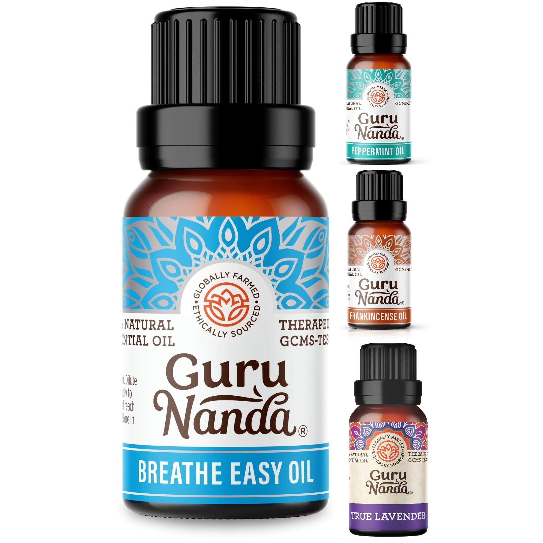 Save $6 GuruNanda, 100% Pure Essential Oil Set, 15ml, 4 pack, Limited Edition