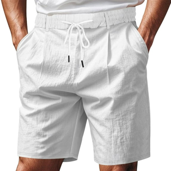 Save 65% Instantly!Suumer Plus Size Oversized Mens Cargo Shorts Casual Solid Color Drawstring Elastic With Pockets