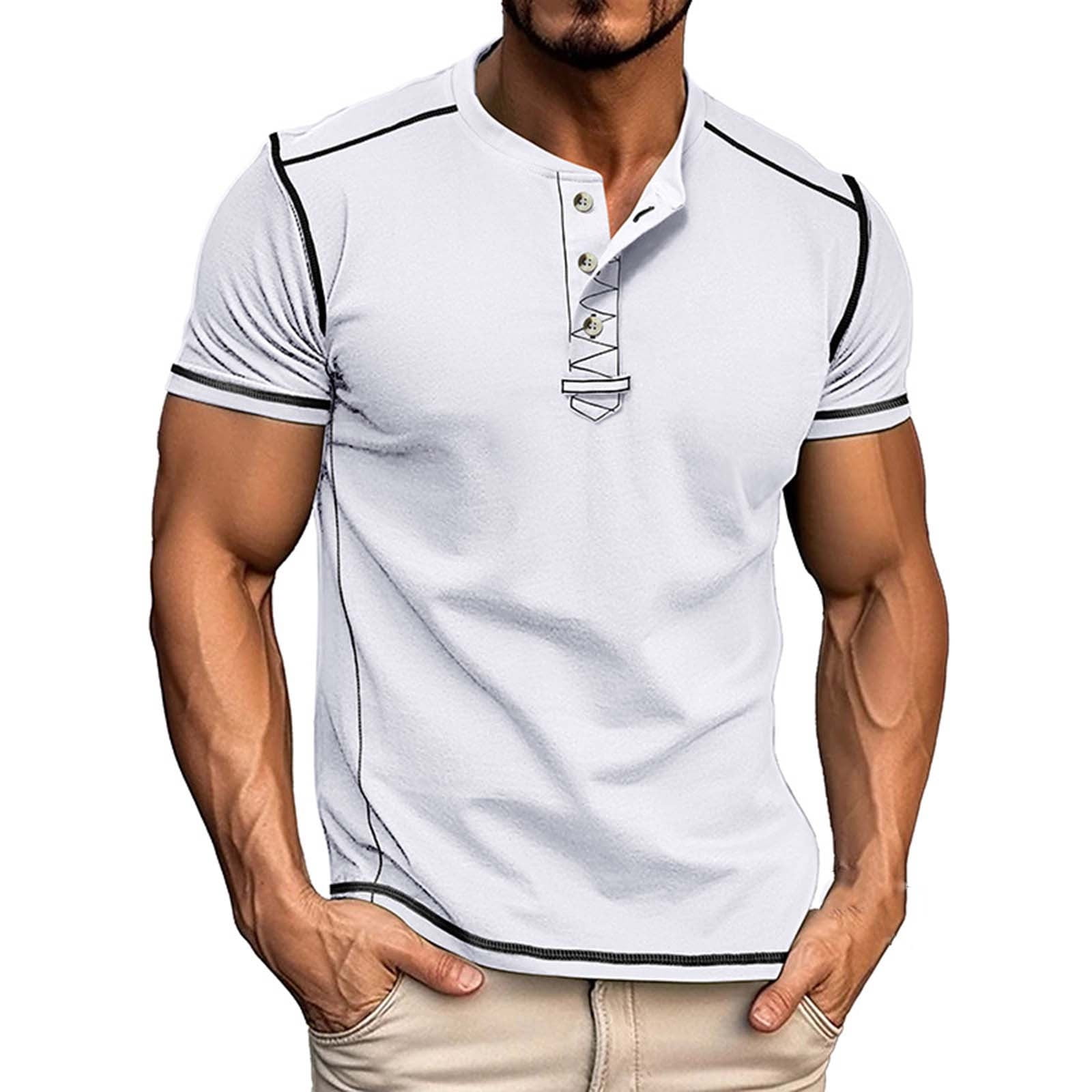 Men's Plus Size Round Neck Short Sleeve Top