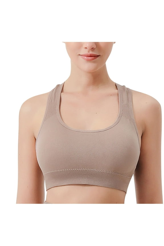 Save 65% Instantly!Suumer Plus Size Sports Bras for Women Solid Color Seamless Sexy Back Yoga Shaping And Breast Collection Cingerie