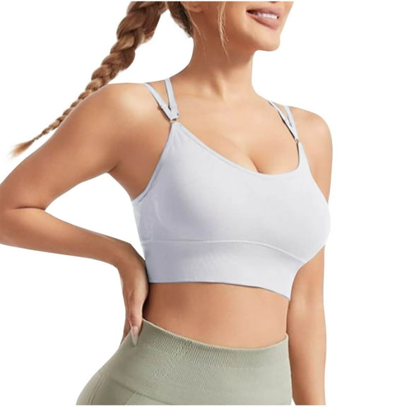 Summer Plus Size Sports Bras for Women Solid Color Wireless Back Beauty Gathering Chest Cushion Ventilation Yoga